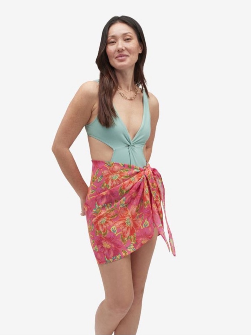 Beach Riot Melanie Sarong in Miami Peony
One Size